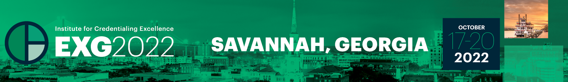I.C.E. Exchange Banner, a green banner highlighting the 2022 conference, which will be held October 17 through 20 in Savannah Georgia I.C.E. Exchange Banner, a green banner highlighting the 2022 conference, which will be held October 17 through 20 in Savannah Georgia